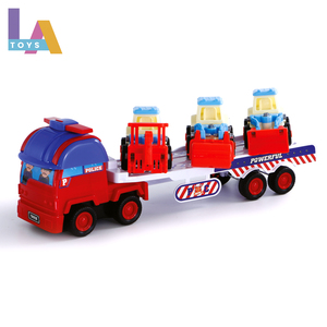 Longthuy Made in Vietnam <b>Toy</b> Big <b>Train</b> and Three Mini Cars Educational 4 in 1 Engineering Series Container Truck for Kids - Product Image 4