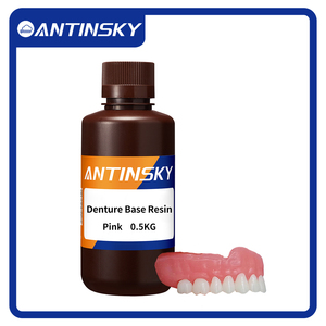 เรซิ่นฐานฟันปลอม Antinsky สำหรับเครื่องพิมพ์เรซิ่น 3 มิติแบบ DLP LCD 405 นาโนเมตร 0.5 กก. ความแข็งสูงและเรซิ่นโฟโตโพลิเมอร์ความแม่นยำสูง - Product Image 2