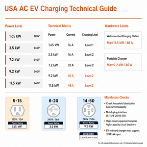   Chargeur portable pour véhicule électrique Tesla NACS 3,5 kW, certifié ETL et CSA, avec adaptateur J1772 inclus, double tension, pour <span class=keywords><strong>garage</strong></span> - Product Image 4