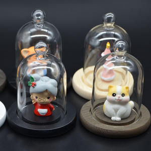 Couverture de gâteau à base de bois, <span class=keywords><strong>plateau</strong></span>, bijoux, décoration <span class=keywords><strong>en</strong></span> borosilicate transparent, grand porte-bougie, <span class=keywords><strong>cloche</strong></span> <span class=keywords><strong>en</strong></span> <span class=keywords><strong>verre</strong></span>, <span class=keywords><strong>cloche</strong></span> <span class=keywords><strong>en</strong></span> forme de dôme - Product Image 3