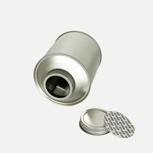 Boîte en fer blanc OEM 200g ronde et carrée avec couvercle à vis, personnalisable avec logo, pour café, aliments, aliments pour animaux, bonbons, huile d'olive et biscuits - Product Image 2