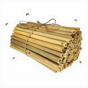 Tubos de Bambú para Nidos de Abejas e Insectos |   Palitos de Bambú Sólidos, Duraderos, Impermeables y Ecológicos |   Uso en Exteriores |   No requiere montaje - Product Image 1