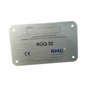 Etichetta Metallica Personalizzata Autoadesiva in Acciaio Inossidabile con Codice QR, Codice a Barre e Stampa Superficiale Laminata - Product Image 2