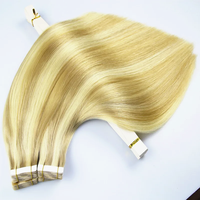 Extensions de cheveux à bandes adhésives Remy européennes sans couture, double épaisseur, décolorables, 100 % cheveux humains pour salon, livraison rapide