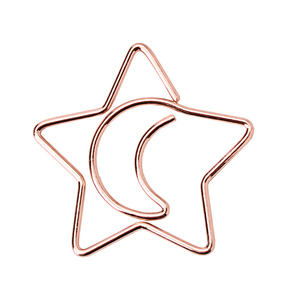 2024 Ins phong cách vương miện/Sao/Ring/Phong bì kim loại Bookmark giấy Clips Rose Gold với nam châm cho văn phòng sử dụng - Product Image 3