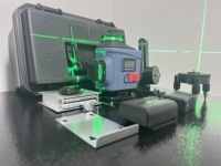 Niveau laser vert 16 lignes pour extérieur, haute visibilité, base rotative, outil d'alignement de précision