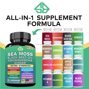 Capsules de Soutien Immunitaire OEM : Mousse de Mer, Huile de Nigelle, Ashwagandha, Gingembre pour la Peau et l'Énergie - Pour Adultes, 60 Comprimés - Product Image 3