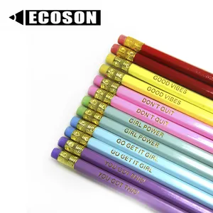 Pencil Hb Wooden 2B Drawing Custom With Eraser Kids Funny Cute School Writing High Standard Pencils With Eraser