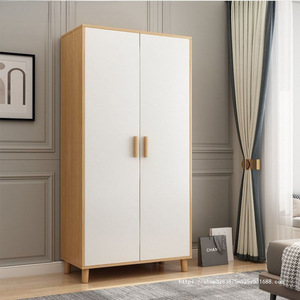 Armoire en bois massif Yuli Furniture, style moderne minimaliste, facile à assembler, pour appartements locatifs, armoire multifonctionnelle - Product Image 1