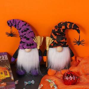 Espeluznante Gnomo de Halloween Muñeca sin rostro Bruja Estatuilla coleccionable temática para graduación Fiestas de Diwali Lindo estante de mesa espeluznante - Product Image 1
