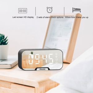 2024 Hot Sale LED Digital Alarm <b>Clock</b> Custom <b>Table</b> <b>Clocks</b> FM Radio TF Card Speakers Wireless <b>Clock</b> - Product Image 3