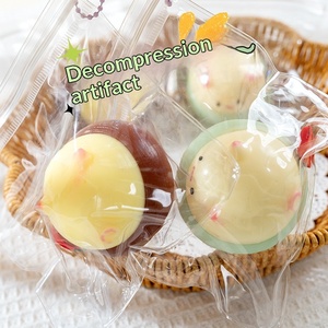 Juguete Blandito con Forma de Hámster Kawaii, Pelota Antiestrés con Temática de Comida, Juguete Blando de TPR Mochi para Niños y Adultos, Regalos y Fiestas - Product Image 3