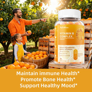 비타민 B 구미 신진 대사를위한 허브 보충제 스트레스 감소 기분 안정화 비타민 B 복합체 - Product Image 3