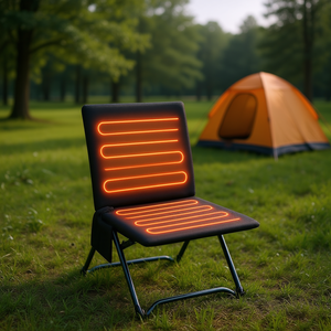 Portable <b>USB</b> <b>Heated</b> Seat Cushion 3-Mode Foldable Warm <b>Pad</b> For Indoor Outdoor Camping Chair Use - Product Image 2