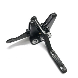 Loquet de portail de jardin en métal noir à verrouillage automatique, loquet de portail de clôture en bois - Product Image 3