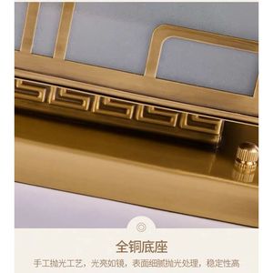 Chinese Style Square Copper Outdoor Wall Lamp 220V LED Waterproof For Villa Doorway Balcony <b>Corridor</b> <b>Lighting</b> - Product Image 5