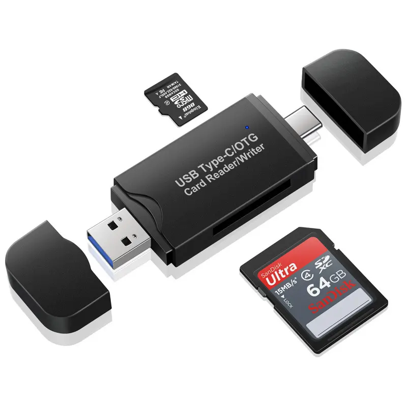 USB 유형 C SD 카드 리더 OTG USB3.0 SD 카드 리더 어댑터 TF SD 맥 윈도우 PC 노트북 휴대 전화 태블릿