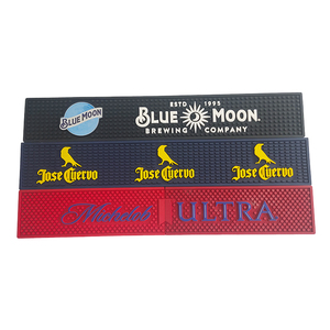 Personalized Silicone PVC Beer Mat Rubber Bar Runner Spill Pad <b>Pub</b> Rail Mat Drip Tray Non Slip Service Pad <b>Table</b> Mat - Product Image 3