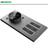 Contrôleur de température intelligent pour la maison connectée SEXANKA OEM ODM KNX EIB RS485, interrupteur mural en aluminium avec bouton poussoir