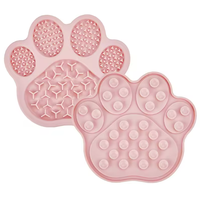 Gamelle anti-éclaboussures pliable et durable en gel de silice écologique pour chiens – Tapis à lécher à motif uni et design étanche