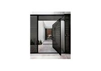 Portes pivotantes modernes pour maison de luxe européenne avec longue poignée Porte d'entrée en aluminium Porte principale de villa haut de gamme