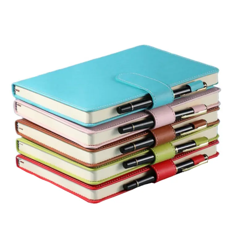 Custom Afdrukken Note Boek A5 Dagboek B5 Soft Cover Agenda Aanpasbare Leather Journal Hardcover Planner Gevoerd Pu Cover Notebook