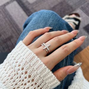 Dylam Verified Jewelry Supplier Customized 925 <b>Sterling</b> <b>Silver</b> 18K Gold Plated <b>Adjustable</b> Open Eternity Band 5A Zirconia <b>Rings</b> - Product Image 4