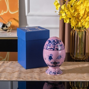 Huevera Italiana de Porcelana Oriental de 1735 con Tapa, Huevera de Lujo Ligero Dorada, Bandeja para Huevos, Exquisita Caja de Regalo para Comedor - Product Image 2