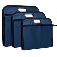 Portadocumentos A4 de Tela Oxford con Cremallera Impermeable, Personalizado, para Viajes, Resistente al Fuego, Opaco, Hecho en China