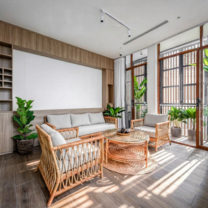 Sofá de ratán natural para sala de estar y jardín Diseño tradicional hecho a mano en Vietnam para hoteles y apartamentos-Nhat Minh - Product Image 1