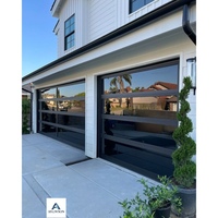 Porte de garage en aluminium avec verre dépoli, économique, haute dureté, vente chaude, haute qualité, adaptée aux pays humides