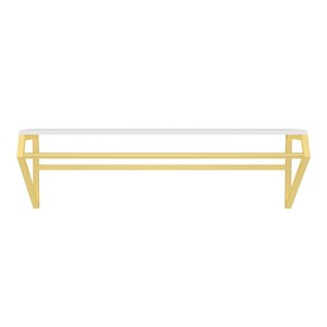 Colgador Dorado de Pared y Estante Lateral <span class=keywords><strong>para</strong></span> Tiendas de Ropa Infantil y Femenina - Exhibidor Multifuncional - Product Image 5