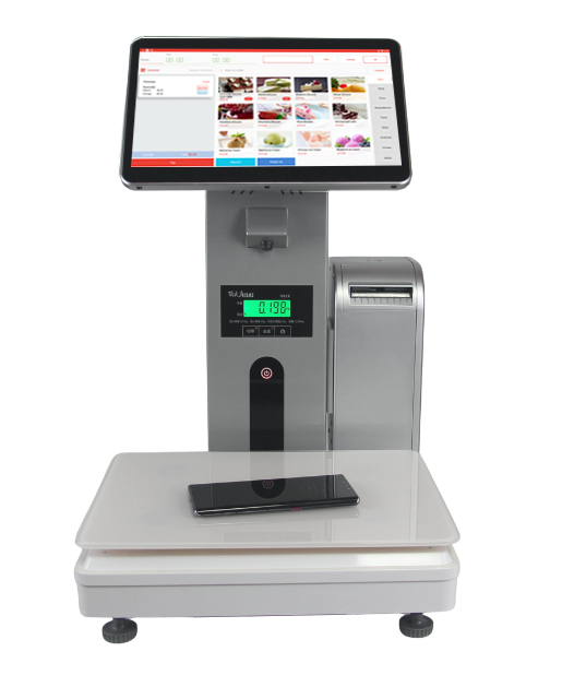 AI Scale All in One Desktop POS System High Quality Cash Register Billing System with Software Point of Sale Terminal