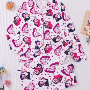 Set <span class=keywords><strong>Pigiama</strong></span> di Alta Qualità 100% Cotone per Bambine, Maniche Lunghe <span class=keywords><strong>con</strong></span> <span class=keywords><strong>Bottoni</strong></span>, Pantaloni <span class=keywords><strong>con</strong></span> Stampe, 2 Pezzi per Inverno, Primavera e Autunno - Product Image 4