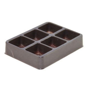 Caja de chocolate de lujo con 6 y 8 compartimentos cuadrada personalizada, moldura de plástico con bandeja blíster, venta al por mayor - Product Image 2