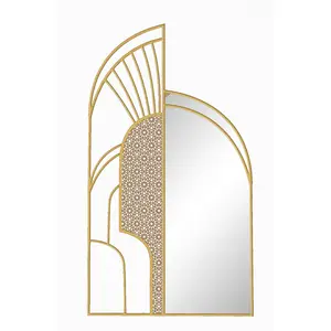 2022 new cheap metal mirror New Original Rattan Metal Modern Gold Custom Wall Mirror For Living Room Decoration