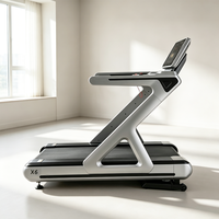 Tapis de course commercial à contrôle vectoriel, inclinaison électrique, plateau résistant à l'usure double face, écran LED, fréquence cardiaque sans fil, pour salle de sport et domicile