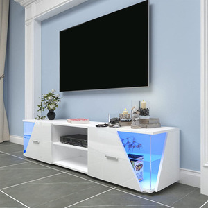 Mobile <span class=keywords><strong>TV</strong></span> <span class=keywords><strong>con</strong></span> <span class=keywords><strong>LED</strong></span> dal Design Moderno, <span class=keywords><strong>Pannello</strong></span> <span class=keywords><strong>Porta</strong></span> Asimmetrico e Irregolare, Espositore Personalizzato - Product Image 5