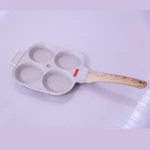 Aluminum Square Steak Fried Pan Nonstick Induction Household Frying Steak Pan With Glass Lid