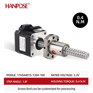 Hanpose Nema 17 Motor 1.5a 40n.cm Bal Schroef Motor 17hs 4401S-Sfu 1204 200Mm Medische Machines Schroef Bal Hoge Snelheid Stappenmotor - Product Image 2
