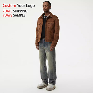 Jeans en denim streetwear personnalisés de haute qualité, coupe large, vintage délavé, style baggy droit pour hommes, vente en gros - Product Image 2