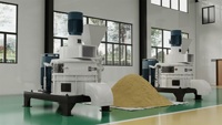 Broyeur de riz/copeaux de bois 60/100mesh 1.5 T/H Machine à farine de bois Machine à poudre