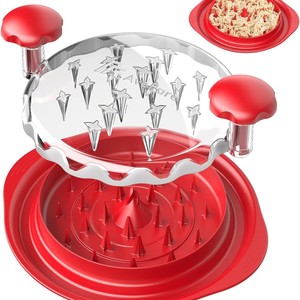 Triturador de Pollo Redondo Raybin, Herramienta para Desmenuzar Carne de Pollo con Base Antideslizante y Tapa Transparente - Product Image 6
