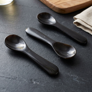 Cuillère à salade en corne de buffle naturelle, cuillère à salade artisanale polie pour la cuisine, la table à manger, le restaurant - Product Image 2