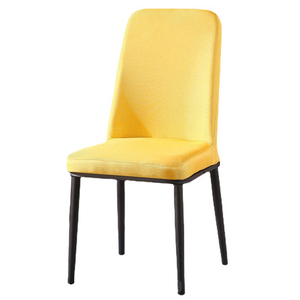 <span class=keywords><strong>Chaise</strong></span> jaune <span class=keywords><strong>pas</strong></span> chère avec pieds en métal <span class=keywords><strong>de</strong></span> style nordique, chaises rembourrées scandinaves pour restaurant, chaises <span class=keywords><strong>de</strong></span> salle à manger - Product Image 3