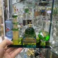 Articles cadeaux islamiques KAABA ornement en verre cristal Arabie Saoudite tour de l'horloge pour souvenir islamique pour cadeau Makkah