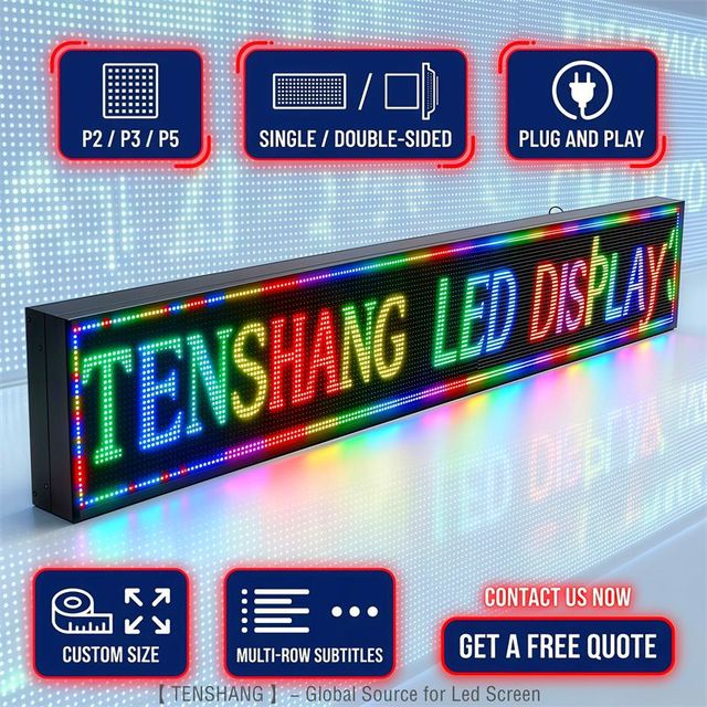 Outdoor RGB LED Display WiFi Digital Signage Module with Moving Message for Indoor and Outdoor Use