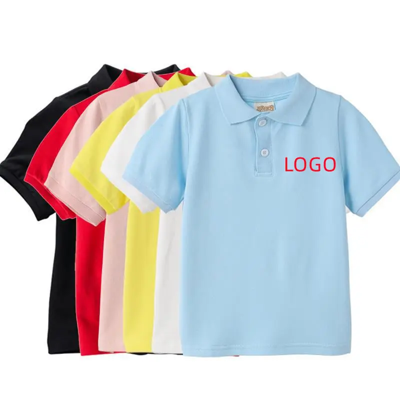 Summer good elastic shirts for students boys girls children parent-child school uniforms