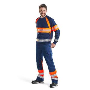 BLAKLADER - 335911588953XL Suéter Hi-Vis Azul marino/Naranja-EAN 7330509553848 ROPA DE TRABAJO DE LA HI-VIS - Product Image 3