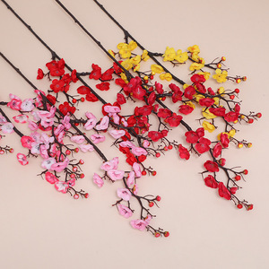 Composition florale artificielle en soie de 96 cm de long, style chinois, grande fleur de prunier, faite à la main, longue durée, pour coin de salon - Product Image 3